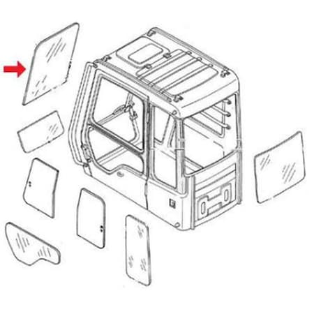 Aftermarket Front Upper Windshield Glass CAH40-0193